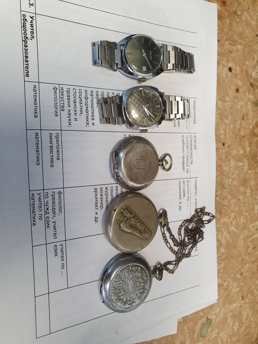 Сребърен джобен часовник стар часовник