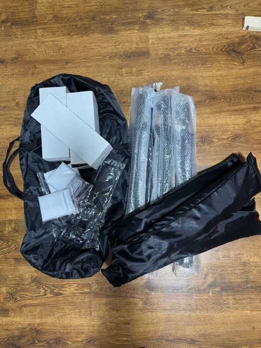 Kit fotografie fundal verde + kit 3 softbox