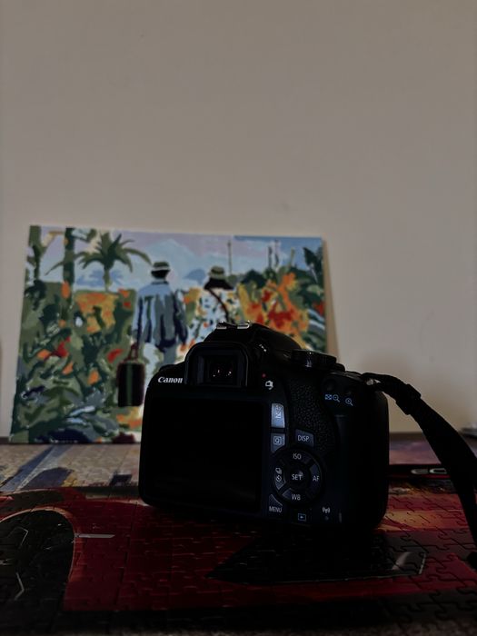 Canon EOS 2000D + obiectiv EF-S 18-55mm + baterii (DSLR WiFi)