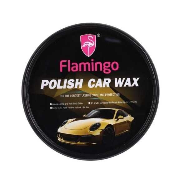 Восъчна полир паста FLAMINGО Polish Car Wax+ гъба 230 гр.