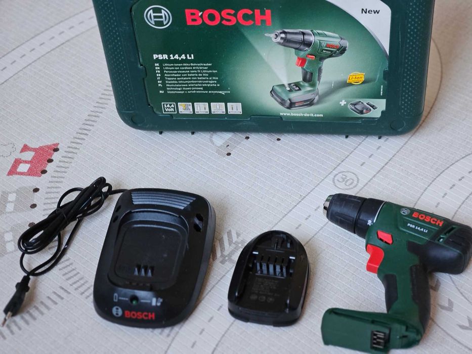 Акумулаторна бормашина винтоверт BOSCH 14.4 с батерия и зарядно