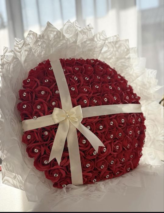 Buchet trandafiri sapun sclipici cadou  stich