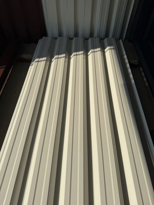 Tablă Cutată Alb Crem Lustro 9001 toate lungimile grosime 0.5mm fațadă