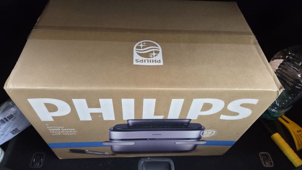 Friteuza cu aer cald dubla PHILIPS Seria 5000 NA565/02, 9.5l, 2750W, argintiu