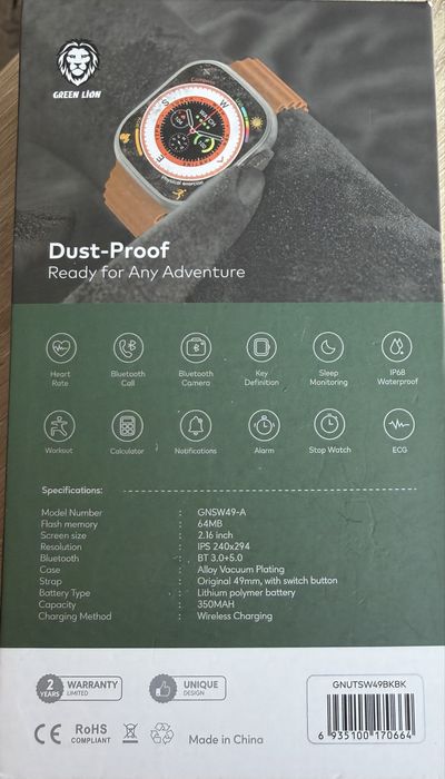 Смарт-часы GREEN LION GNSW49-A — максимум функций за разумные деньги!
