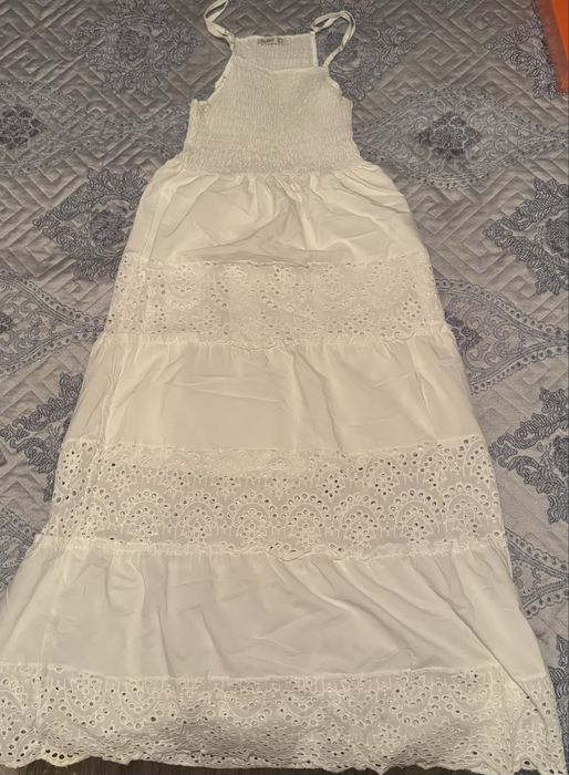 Белый кружевной сарафан