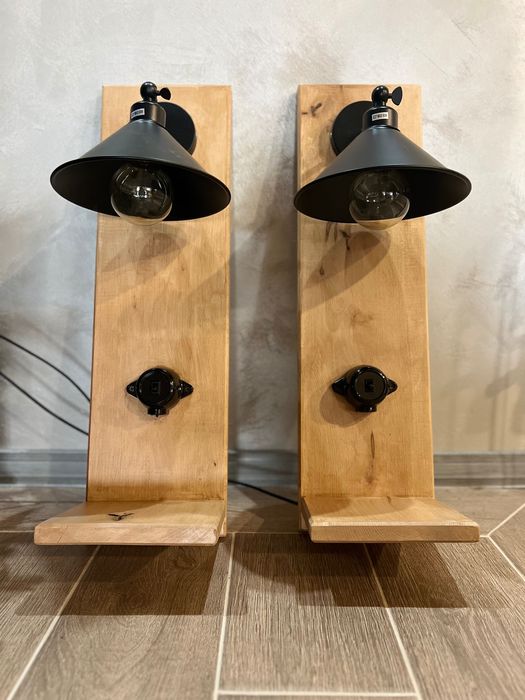 Уникални дървени нощни лампи