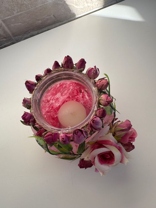 Декоративна свещ за дома, ръчна изработка