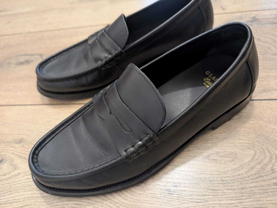 слипоны пенни-лоферы мужские кожаные черные
