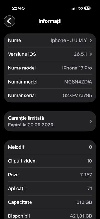 Iogone 17 pro 512 gb