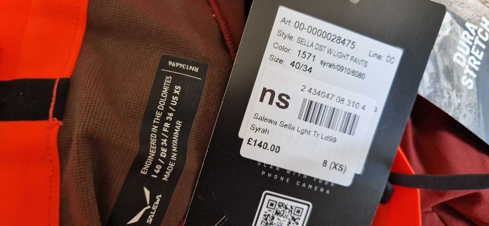 Pantaloni Dama SALEWA Sella XS34 hiking salomon dynafit mammut munte