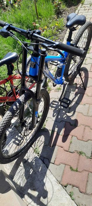 Vând bicicletă MTB frana pe disc full suspension, Trink B216-blue 26''