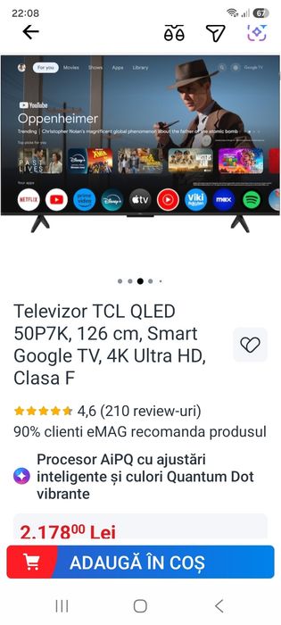 Vand qled tv 50"