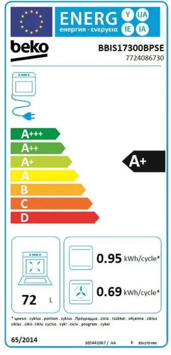 BEKO BBIS17300BPSE 72L Pirolitic Negru - Folosit sub 10 ori!