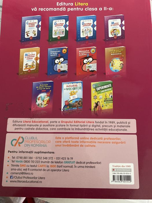 Caiet de lucru pentru clasa a II-a