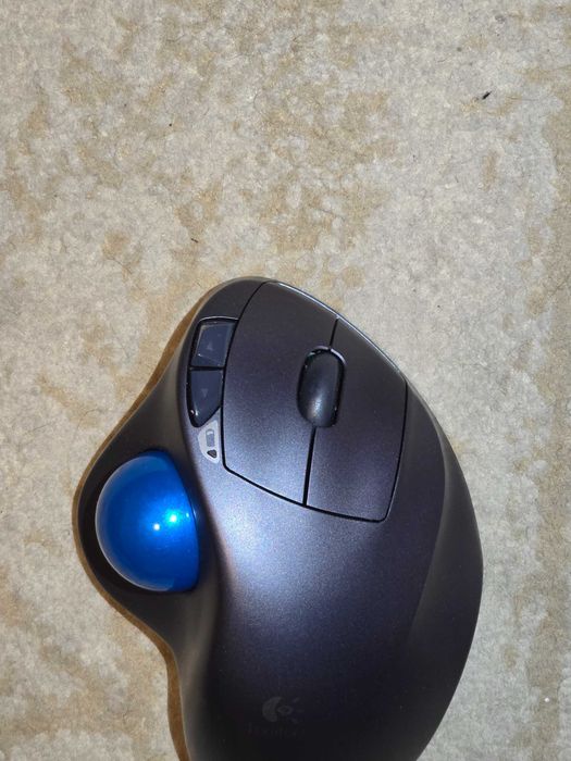 Mouse Logitech M570, Trackball Wireless, USB, Negru