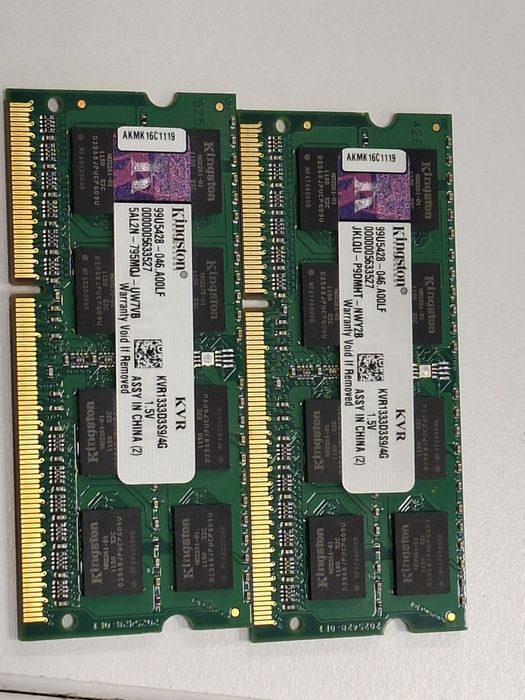 ddr 3  2 buc 4gb kvr1333d3s9/4g cl9 kingstone