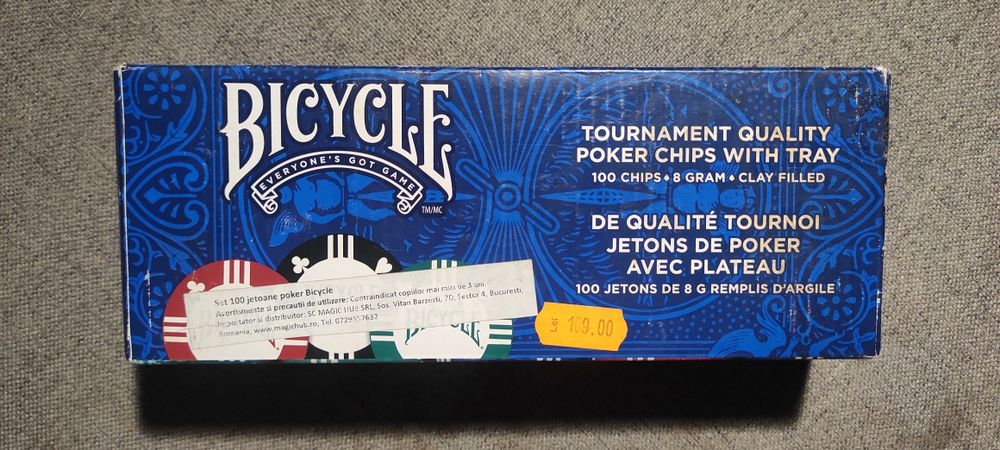 Jetoane POKER în ambalaj original BICYCLE