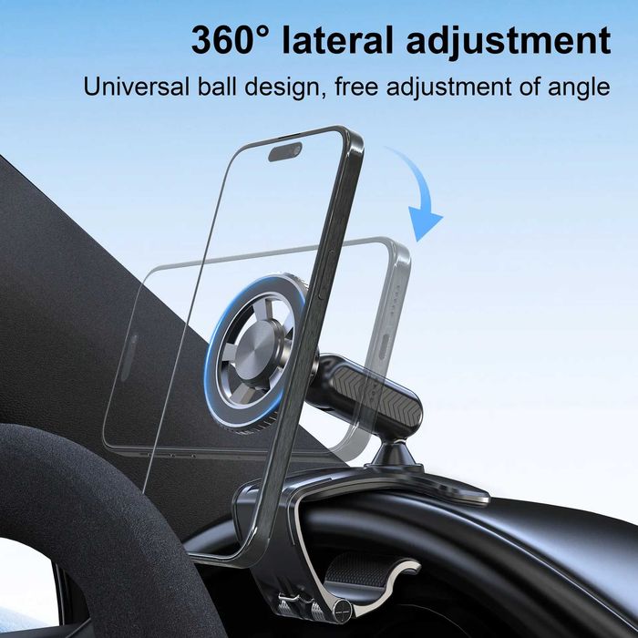 Suport Auto Magnetic pentru Telefon – Rotire 360° și Prindere Puternică