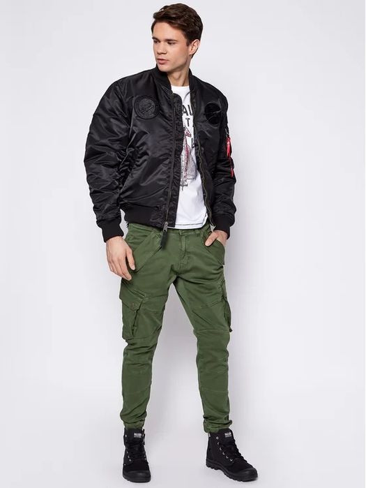 GEACA Bomber Alpha industries NASA MA-1 Black Stealth Edition* Pilot