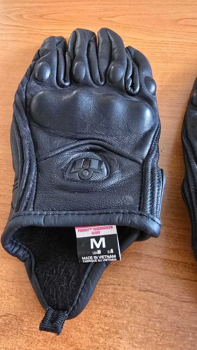 Дамски къси кожени мото ръкавици ICON, размер M