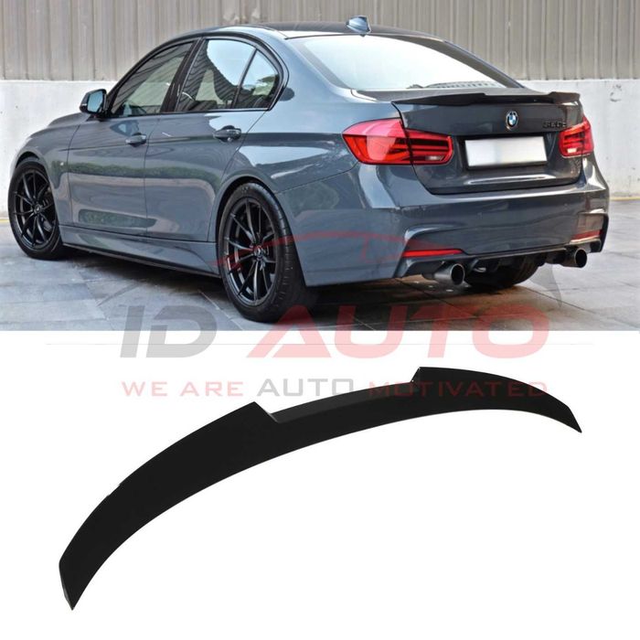 Спойлер лип за багажник - BMW F30, (2012- 18) M4 дизан, боядисан черен гланц, бмв ф30