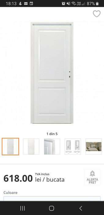 Usa lemn alba 80/205