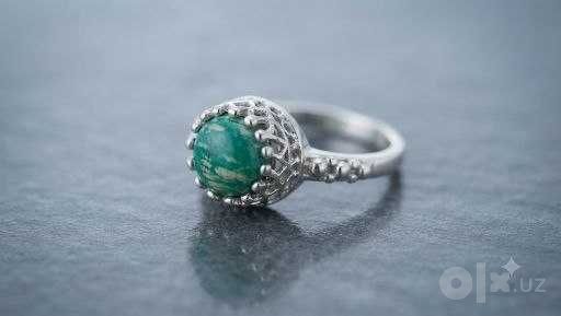 Серебряное кольцо с АМАЗОНИТ ом разм.19
