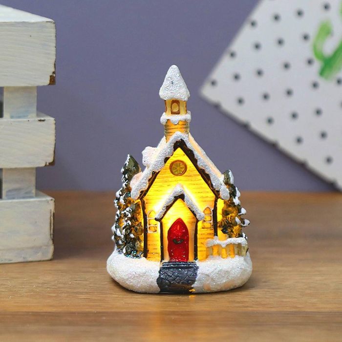 Новогодний миниатюрный домик С подсветкой