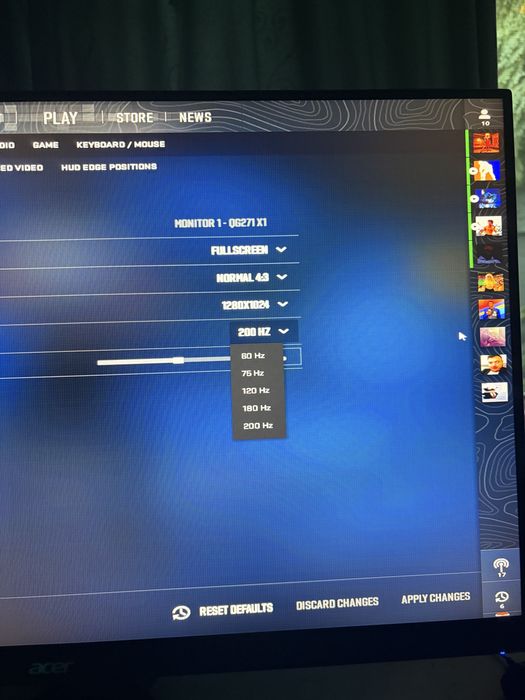 Vand monitor Acer Gaming
