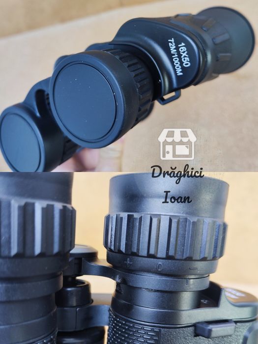 Binoclu 16x50 apropiere 72m/1000m, lentile antireflex FullyMulticoated
