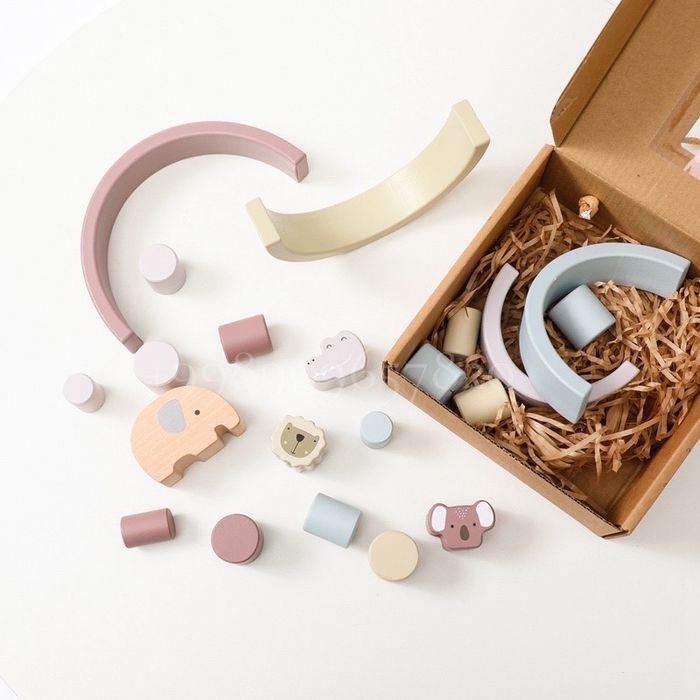 Деревянная развивающая игрушка «Балансир слоник»