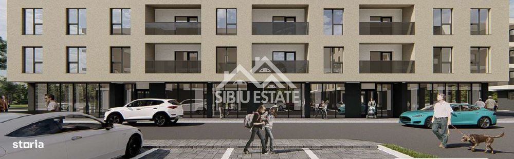 Spatiu comercial parter 450 mp vad pietonal si auto Brana Selimbar