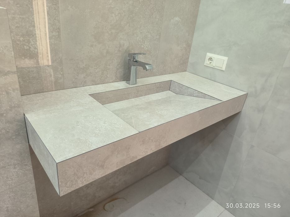 Изготовления раковины из керамогранита