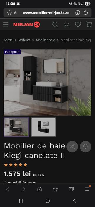 Vand mobilier baie nou