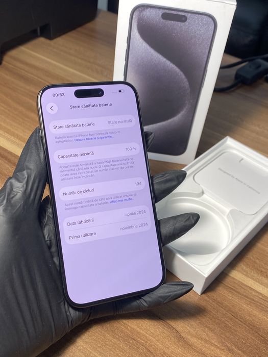 iPhone 15 Pro• 128 GB • Black Titanium