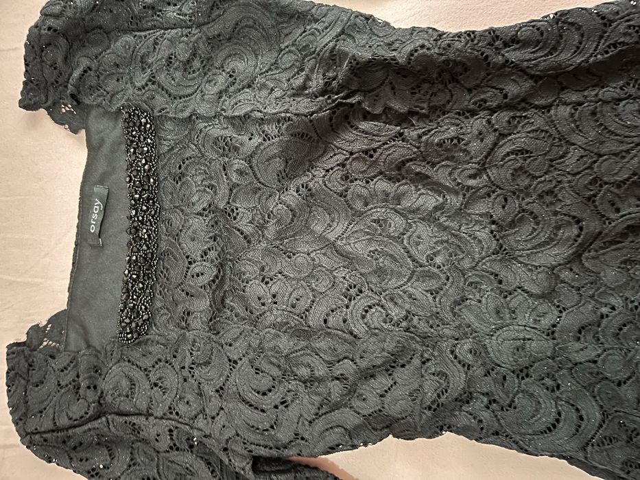 Черна блестяща рокля Orsay xS размер