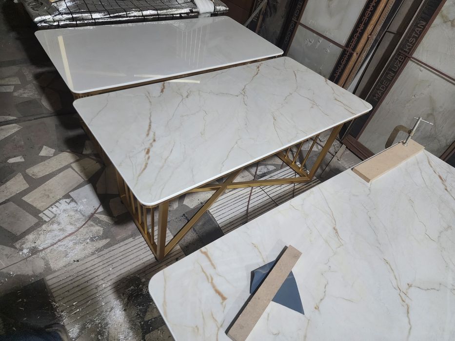 Журнальный стол большой лофт стол для гостинной Белый/Чёрный столик