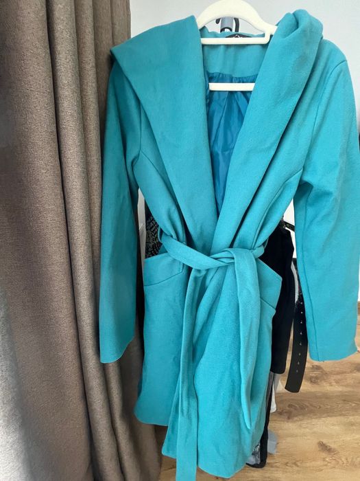 Синьо-зелено палто- S/XS