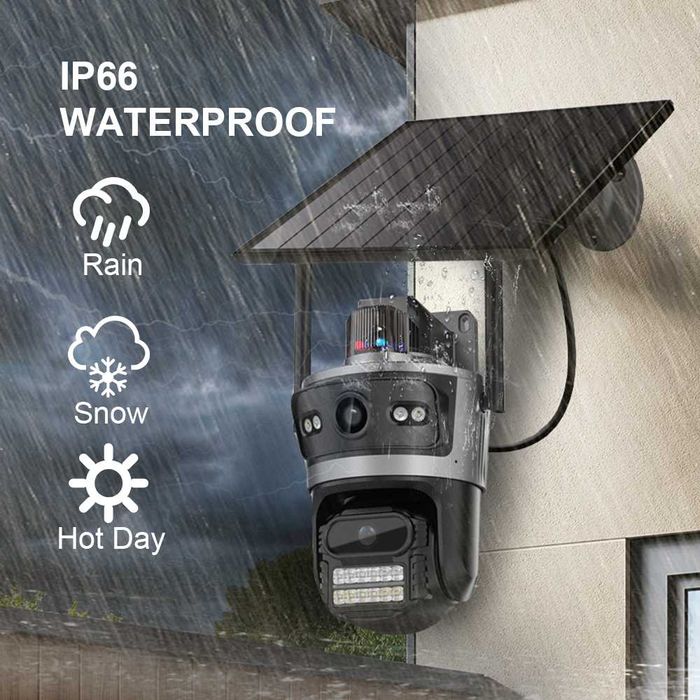 TQ11 ICSee 4G Двойна безжична соларна Камера 12MP+121MP SIM карта