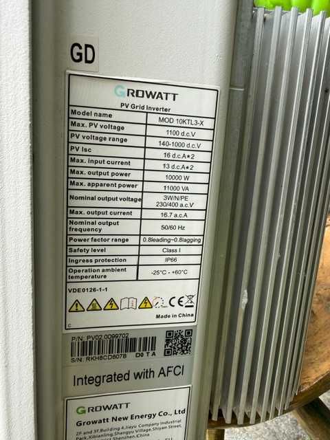 Invertor fotovoltaic Growatt 10KTL3-X, 10kW, trifazic + WiFi Stick — 2.200 lei