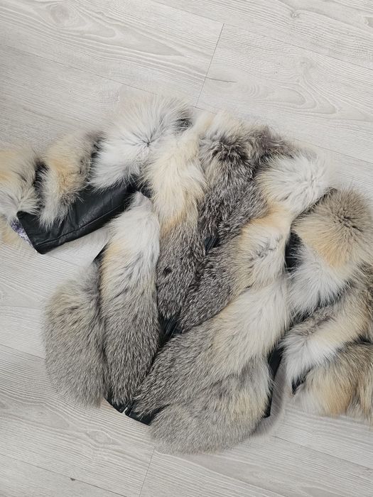 Blana naturala xs , 2 in 1 , maneci 3/4 detasabile