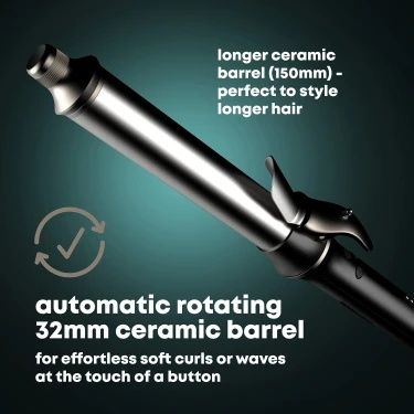 Нова REVAMP Auto Revolve Soft Curl керамична въртяща се маша за къдрици €55
