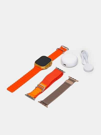 Умные смарт-часы, фитнес браслет Smart Watch, 49 мм + 3 ремешка