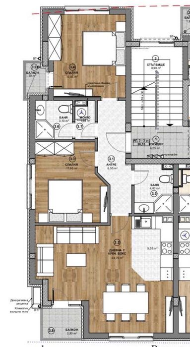 Продава се Тристаен апартамент в София, Бъкстон - 103 кв.м за 2457 €/кв.м - Снимка #10