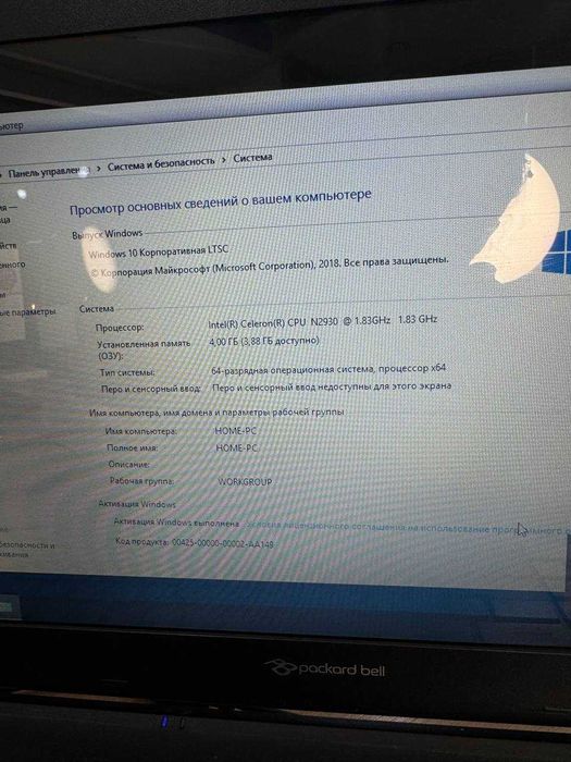Ноутбук Packard Bell intel Celeron N2930/ 4GB/ SSD 120GB