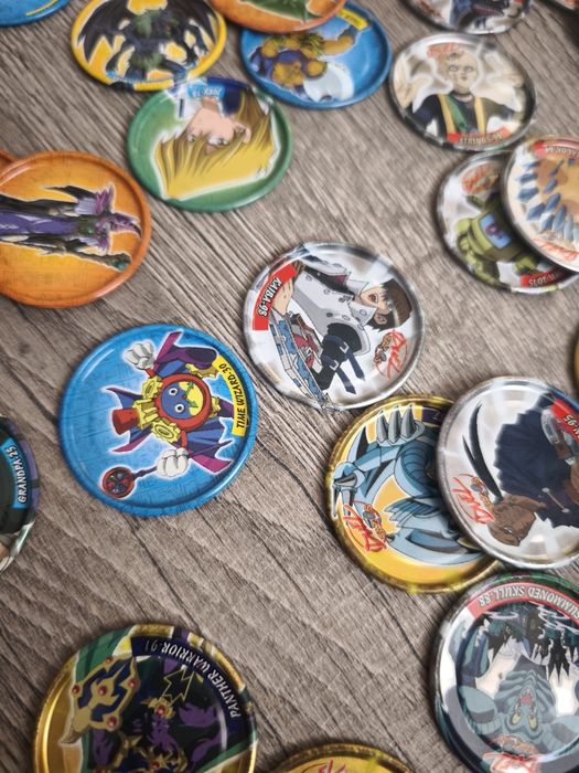Yu-Gi-Oh метални тазота микс, Югио metal tazos, голяма колекция
