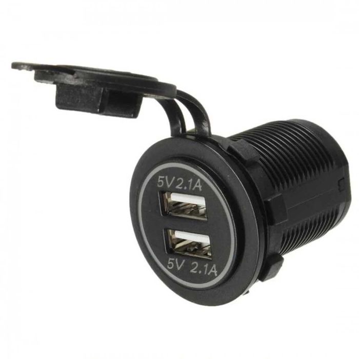 PRIZA bricheta AUTO cu USB mufa dubla 12V 24V incarcator  2x 2.1A