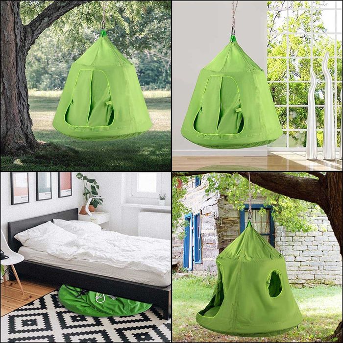 Висяща палатка люлка хамак с LED декорация AC2040 за открито и закрито