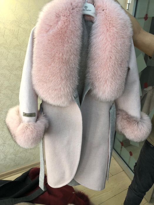 Palton de alpaca cu blana naturala